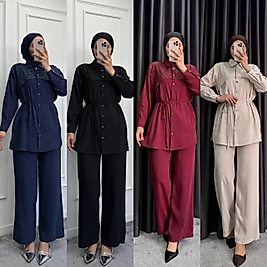 Pantolonlu takım Bordu